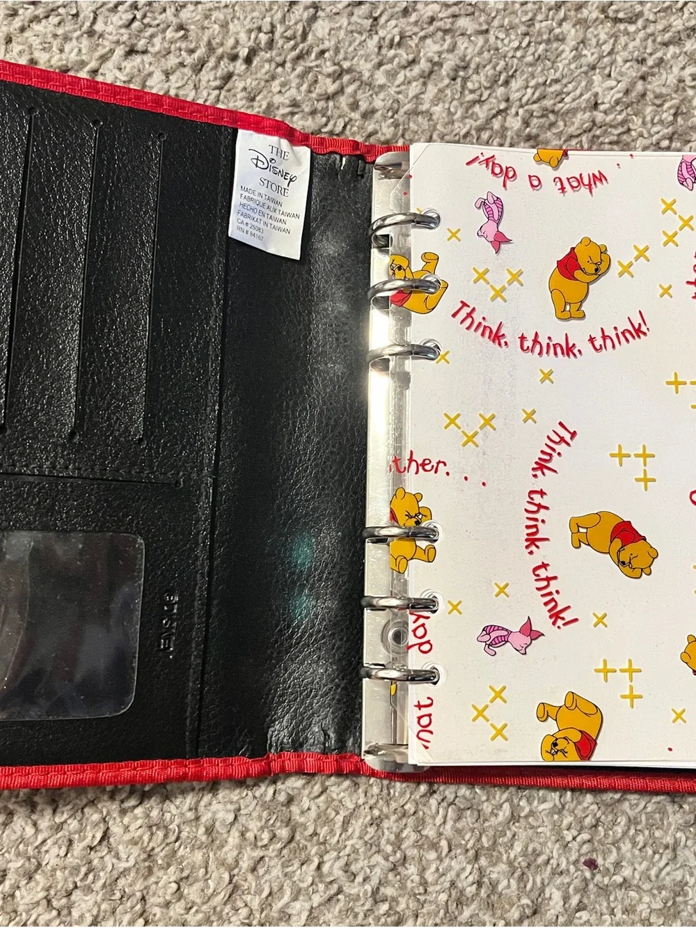 Vintage 1990s Winny the Poo plaid Organizer Never Been used Condition